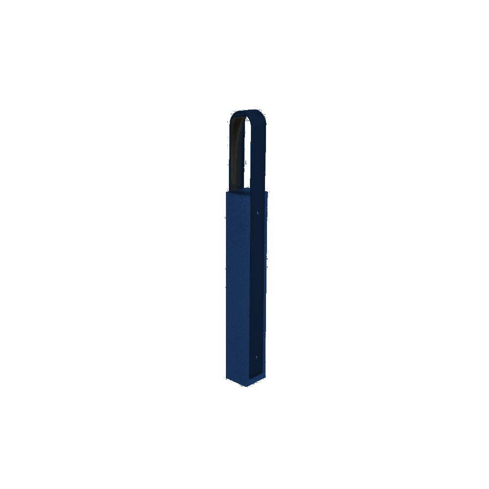 DF6520 Collaboration Vault Bike Bollard - Tall/Rounded — Metal Powder Coat — S48 Cobalt Blue — digitally rendered color preview