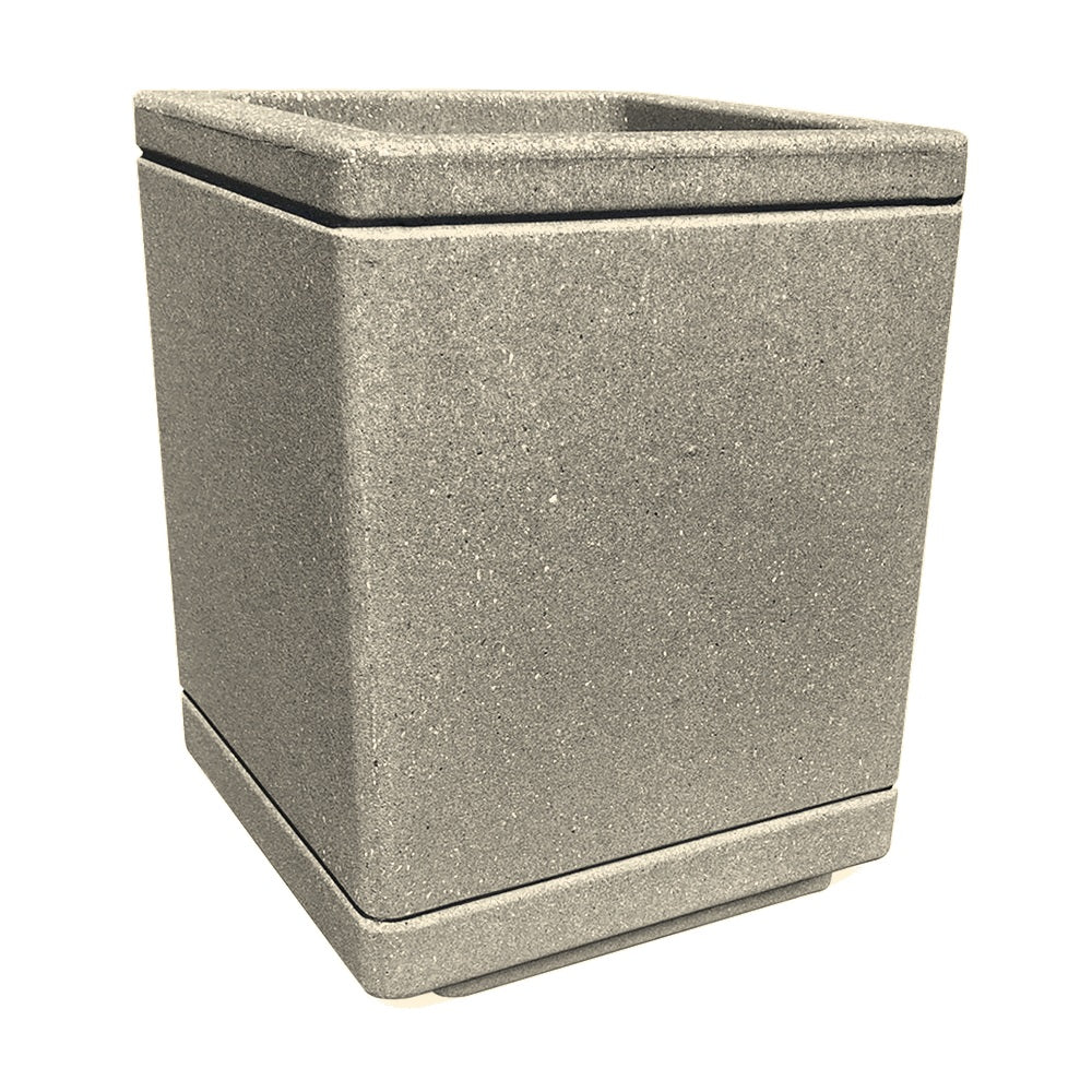 TF4185 Form Square Concrete Planter — Acid Wash — A20 White — digitally rendered color preview