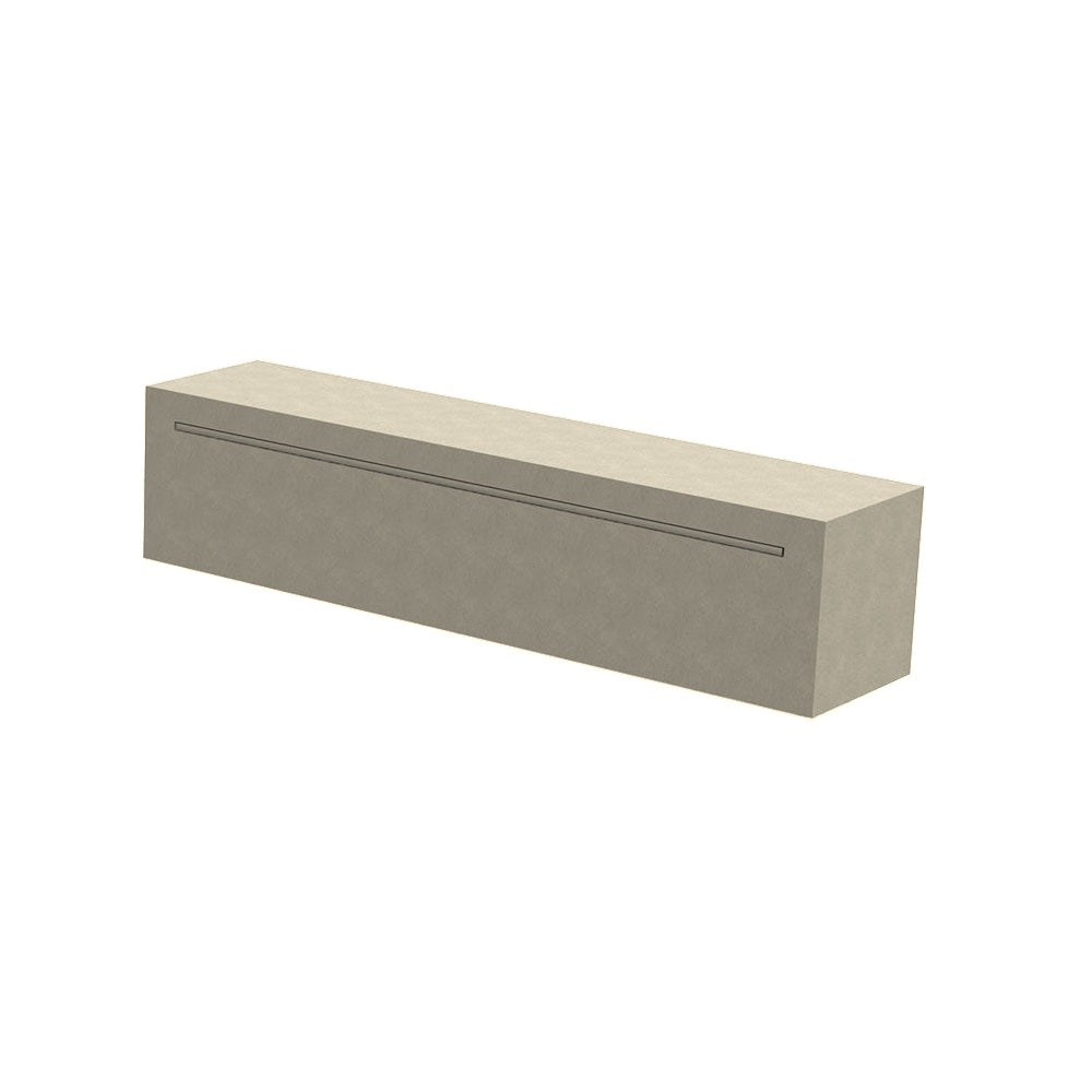 ZB.LE.01 LED Medium Block Bench — Acid Wash — A20 White — digitally rendered color preview