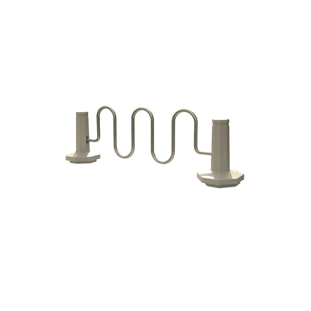 TF7193 Bike Rack Bollard — Weatherstone — W23 Gray — digitally rendered color preview