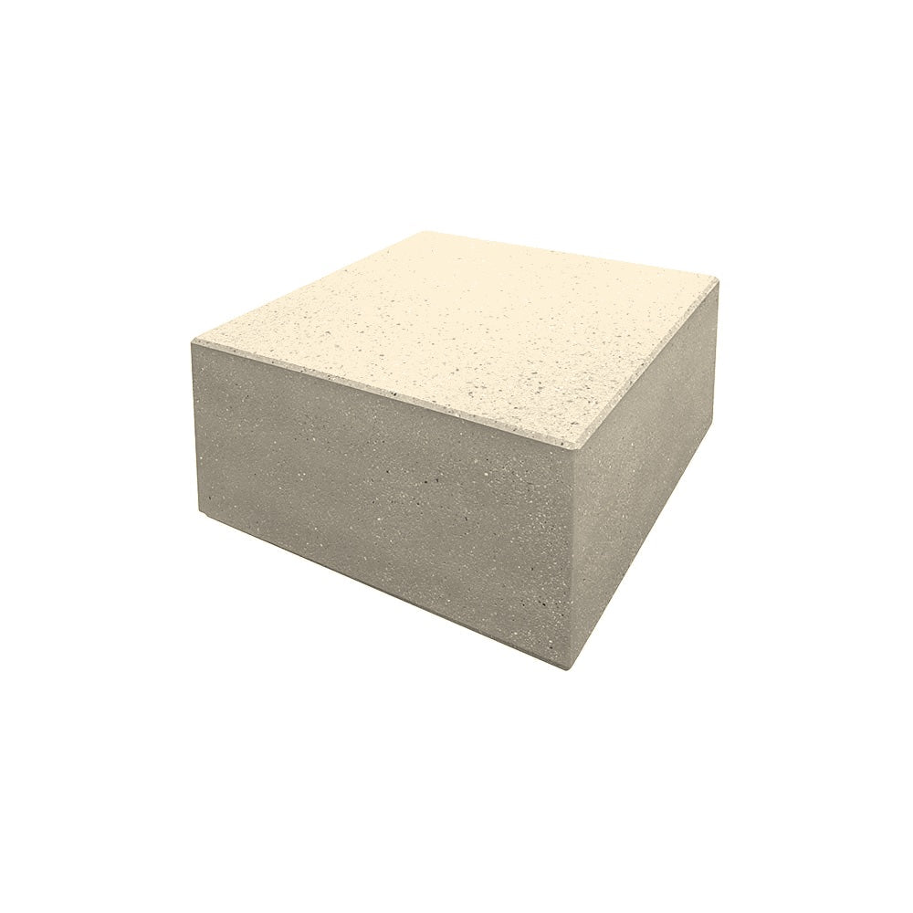 TF5119 Square Concrete Bench — Weatherstone — W20 White — digitally rendered color preview