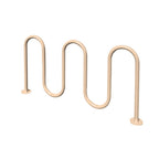 MF9009 Surface Mount 5 Loop Bike Rack — Metal Powder Coat — S44 Putty — digitally rendered color preview