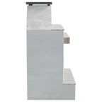 Cal Flame Modern Outdoor Gas Fireplace Extended Mantle FRP905-2