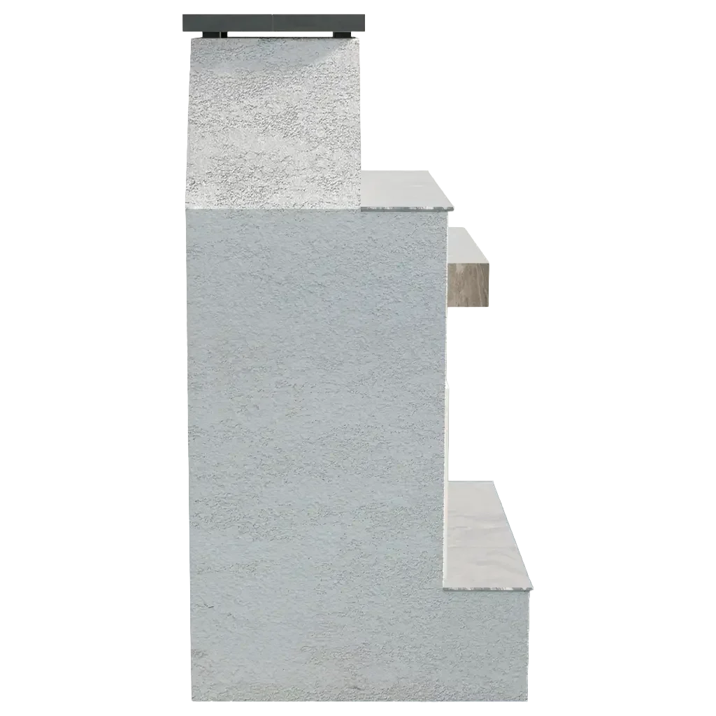 Cal Flame Modern Outdoor Gas Fireplace Extended Mantle FRP905-2