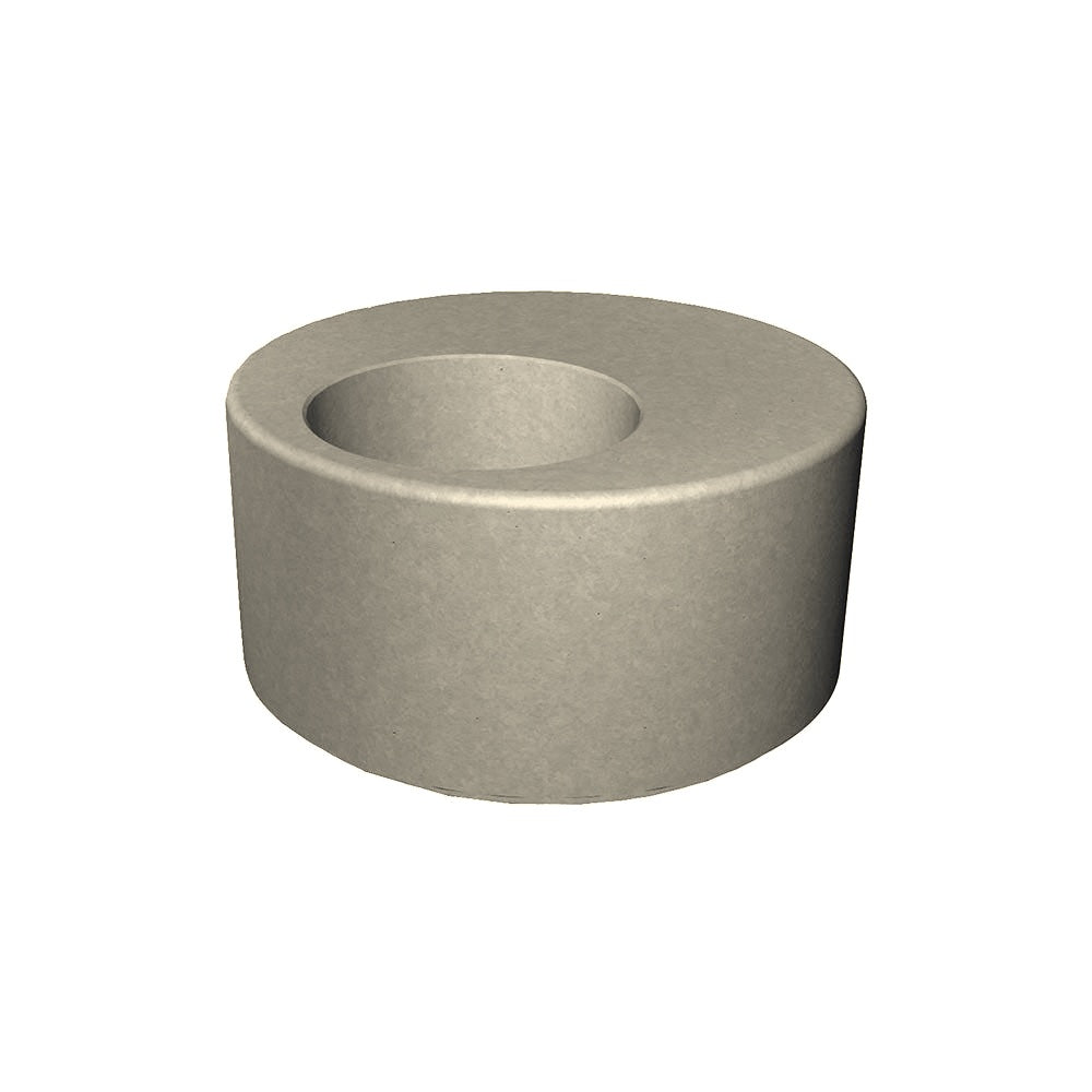 WS112 Concrete Planter with Integral Seat — Acid Wash — A20 White — digitally rendered color preview