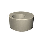 WS112 Concrete Planter with Integral Seat — Acid Wash — A20 White — digitally rendered color preview