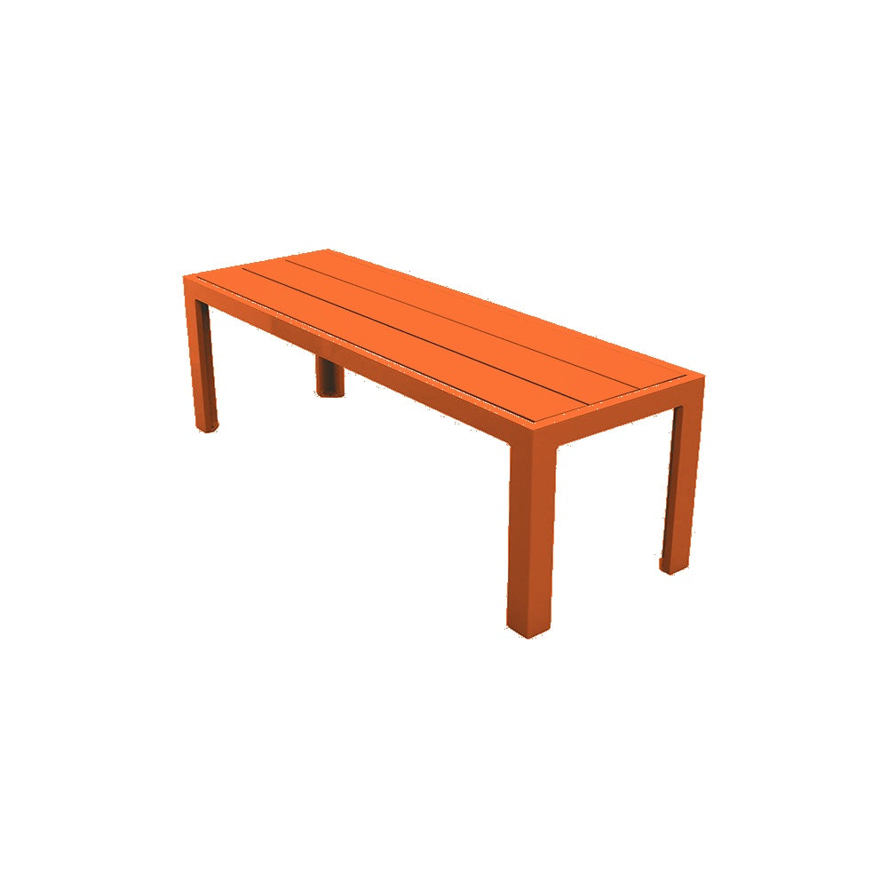 2229 Urban Dining Bench — Metal Powder Coat — S3 Orange — digitally rendered color preview