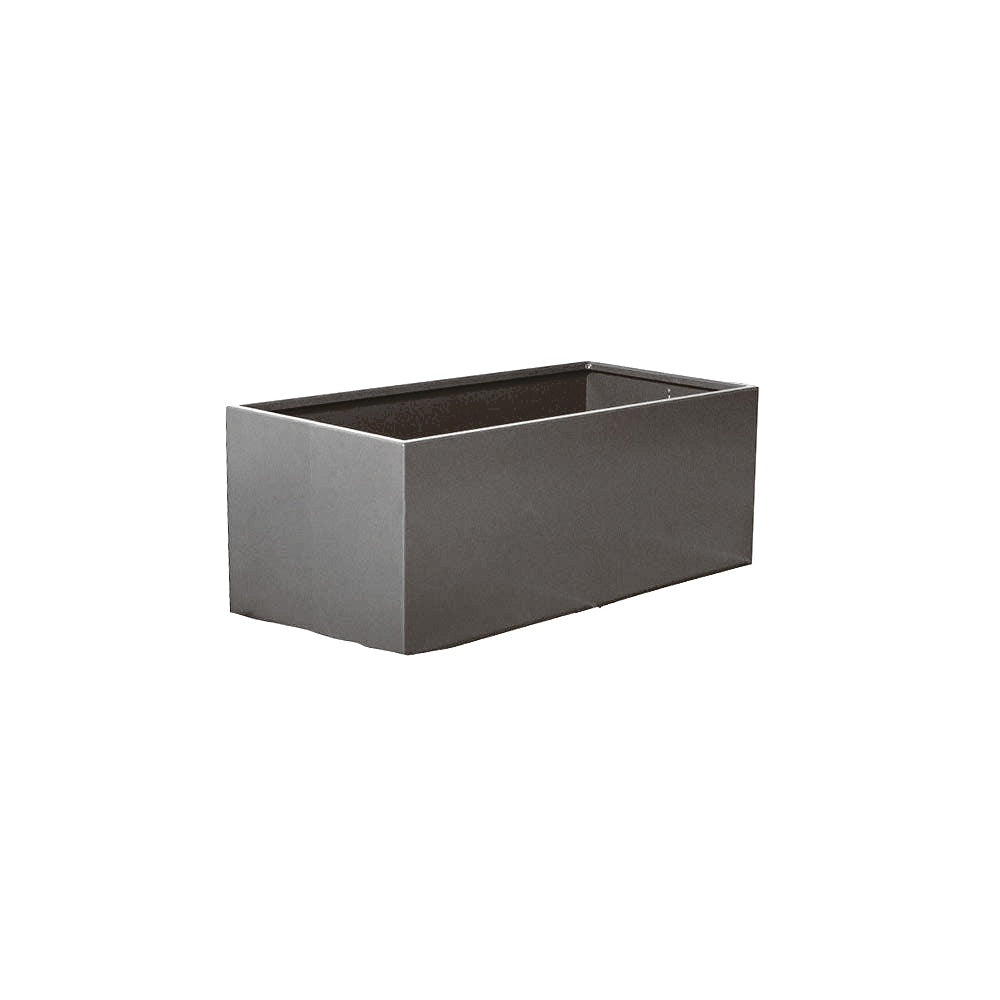 WS513 Aluminum Rectangular Planter — Metal Powder Coat — 9 White — digitally rendered color preview