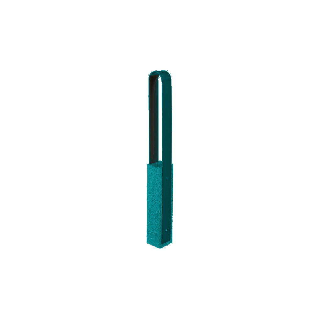 DF6515 Collaboration Vault Bike Bollard - Medium/Rounded — Metal Powder Coat — S8 Teal — digitally rendered color preview