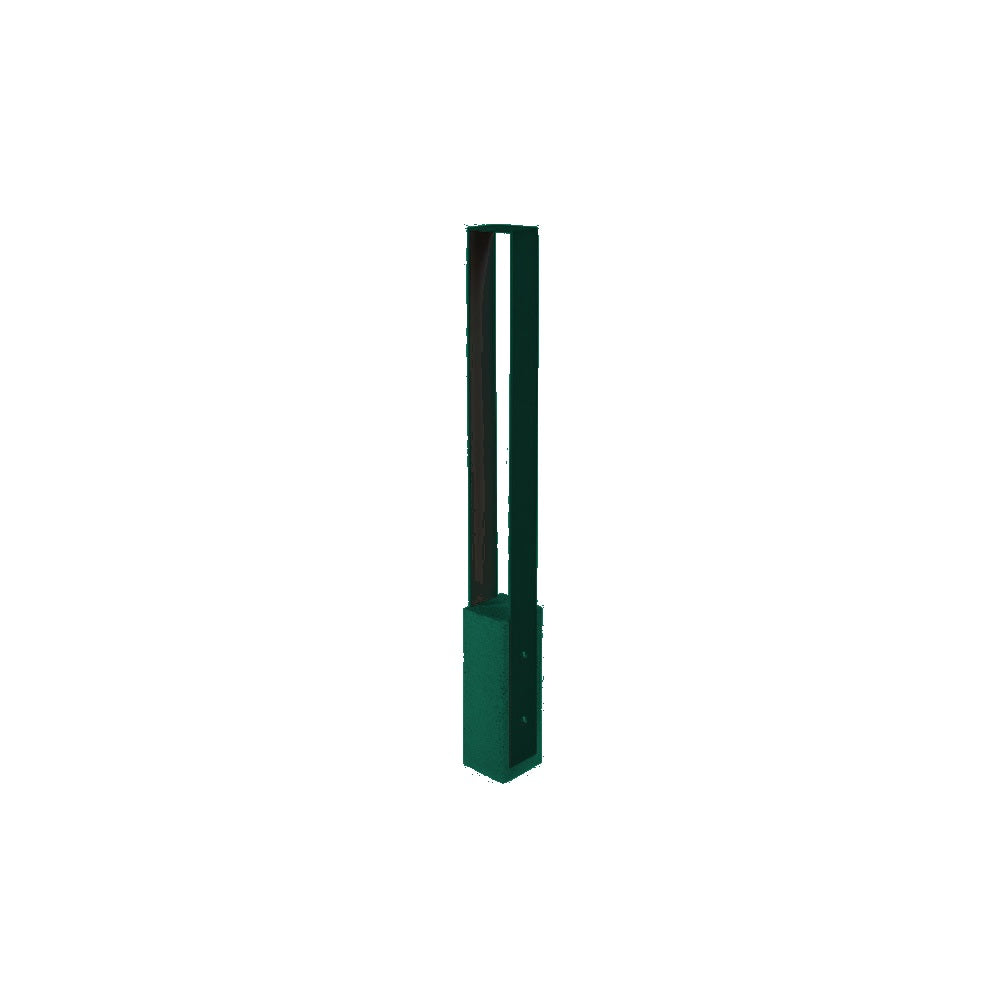 DF6525 Collaboration Vault Bike Bollard - Short/Square — Metal Powder Coat — S29 Green — digitally rendered color preview