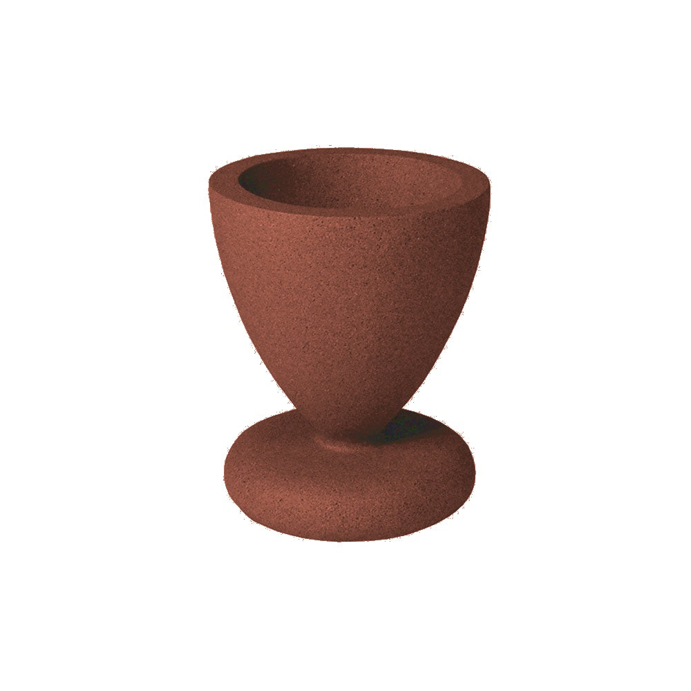 WS445 Round Concrete Planter — Weatherstone — W24 Brick Red — digitally rendered color preview