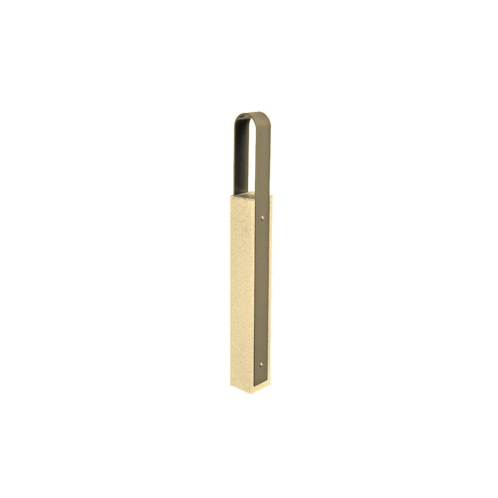 DF6520 Collaboration Vault Bike Bollard - Tall/Rounded — Metal Powder Coat — 7 Sand — digitally rendered color preview
