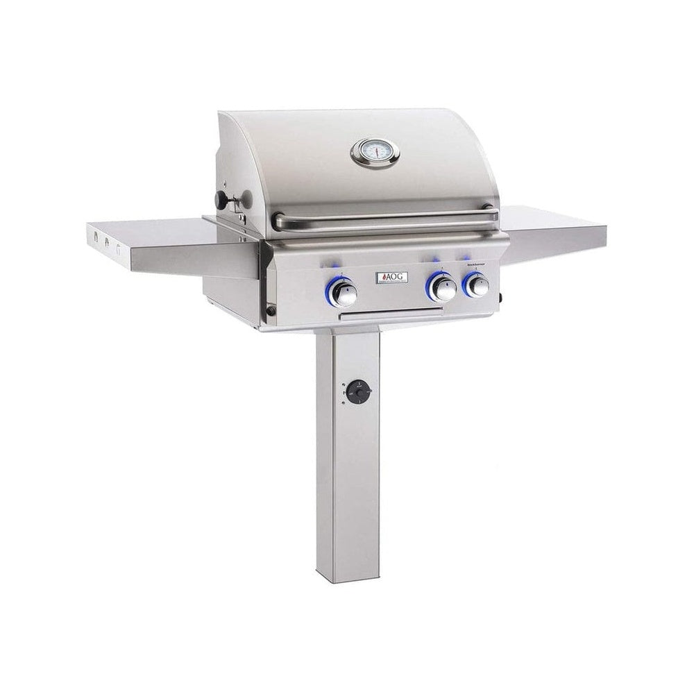 AOG 24-inch L-Series Grill with In-Ground Post Only - 24NGL-00SP | normalized white 1000x1000 | key:2edf9ad9904a66a494be | trimmed outer whitespace | white 1000x1000 | key:956fbcfa0ecb15c81d91
