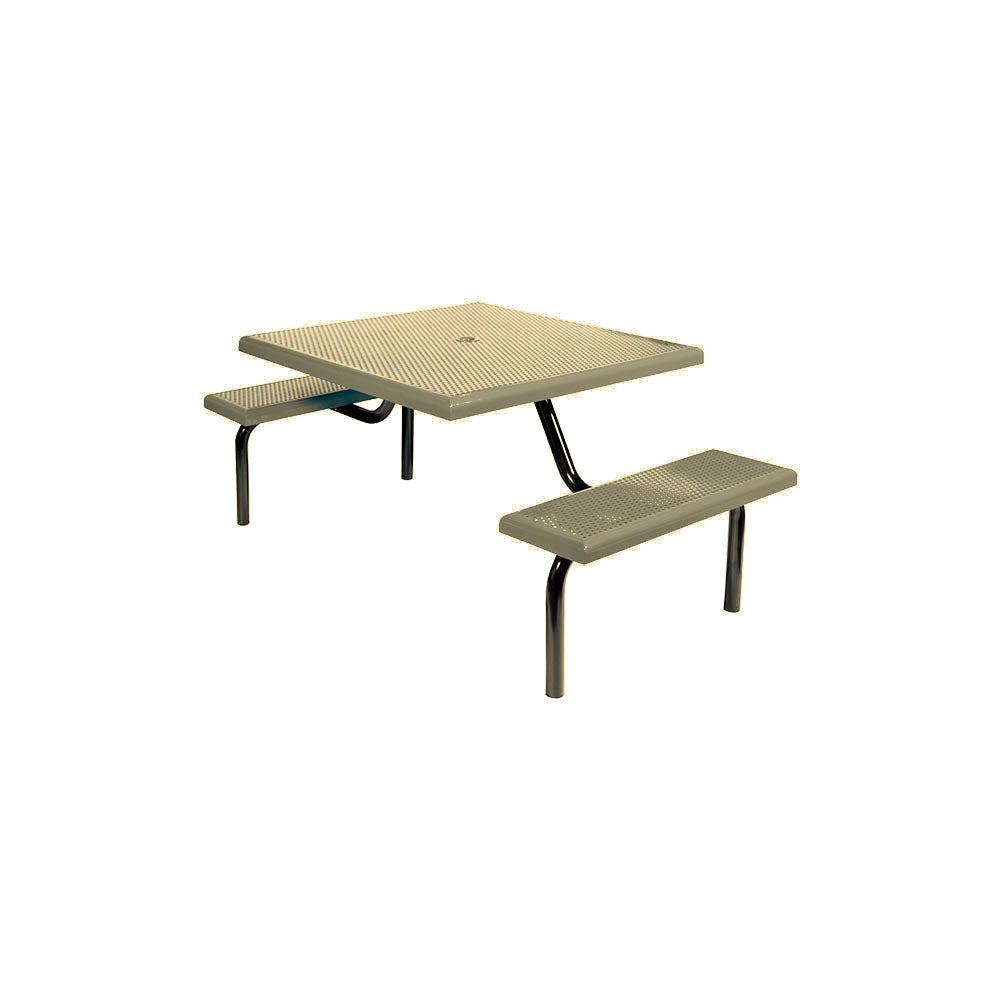 MF1022 Square Modular 2-Bench ADA Table — Metal Powder Coat — 7 Sand — digitally rendered color preview