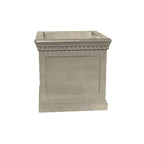 TF4245 Colonial Square Concrete Planter — Weatherstone — W20 White — digitally rendered color preview