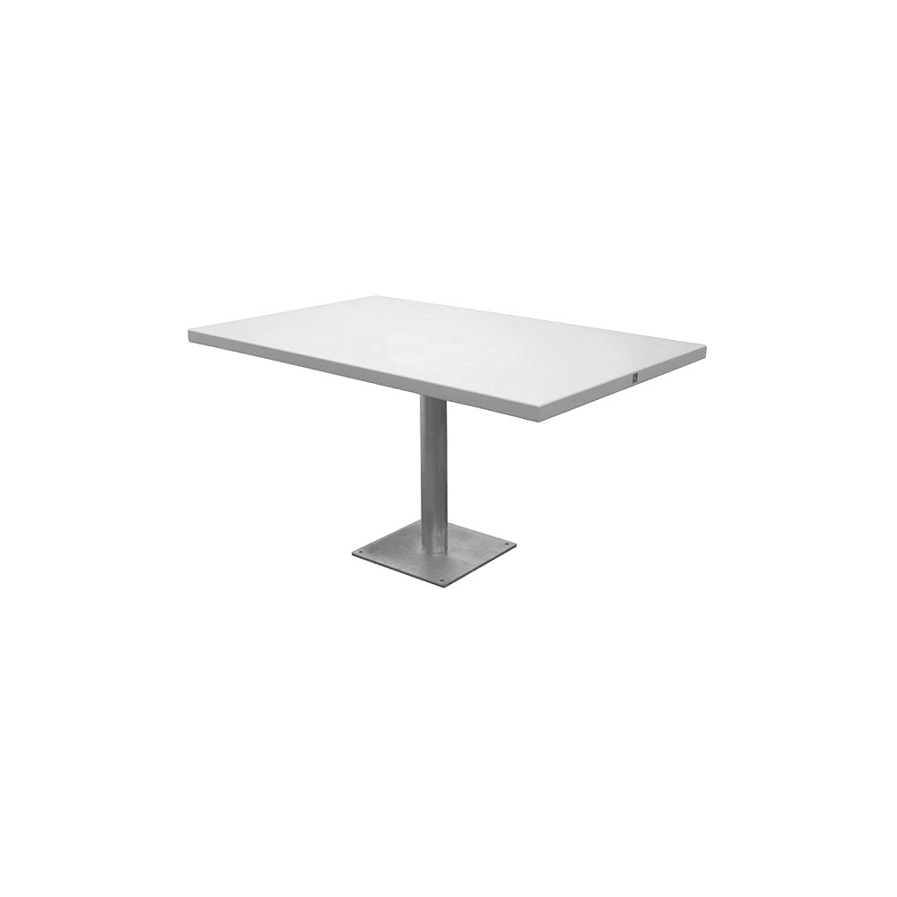 Spectrum Dining Table Series — Premium Ground & Polished — G31 Fog — digitally rendered color preview