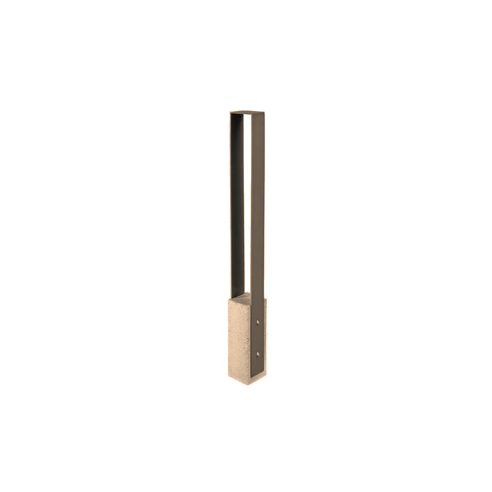 DF6525 Collaboration Vault Bike Bollard - Short/Square — Metal Powder Coat — S44 Putty — digitally rendered color preview