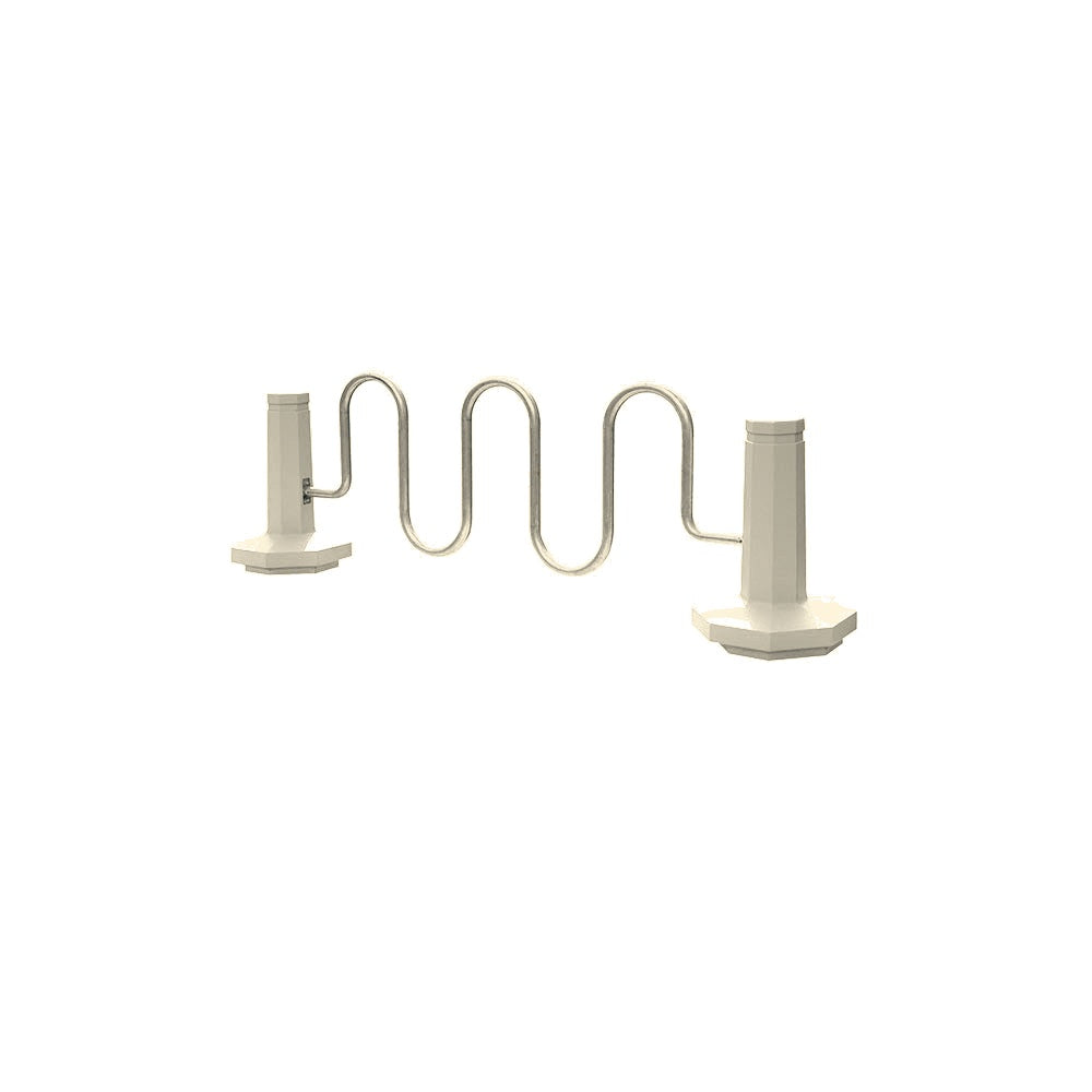 TF7193 Bike Rack Bollard — Acid Wash — A20 White — digitally rendered color preview