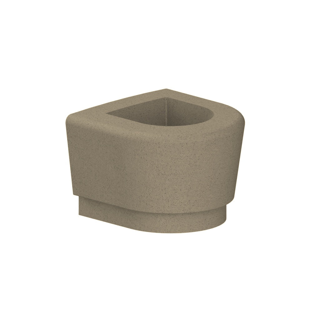 WS9073 Our Town Curve Planter end — Acid Wash — A23 Gray — digitally rendered color preview