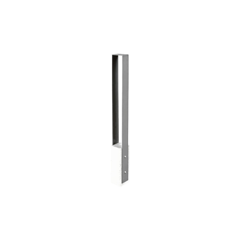 DF6525 Collaboration Vault Bike Bollard - Short/Square — Metal Powder Coat — 9 White — digitally rendered color preview