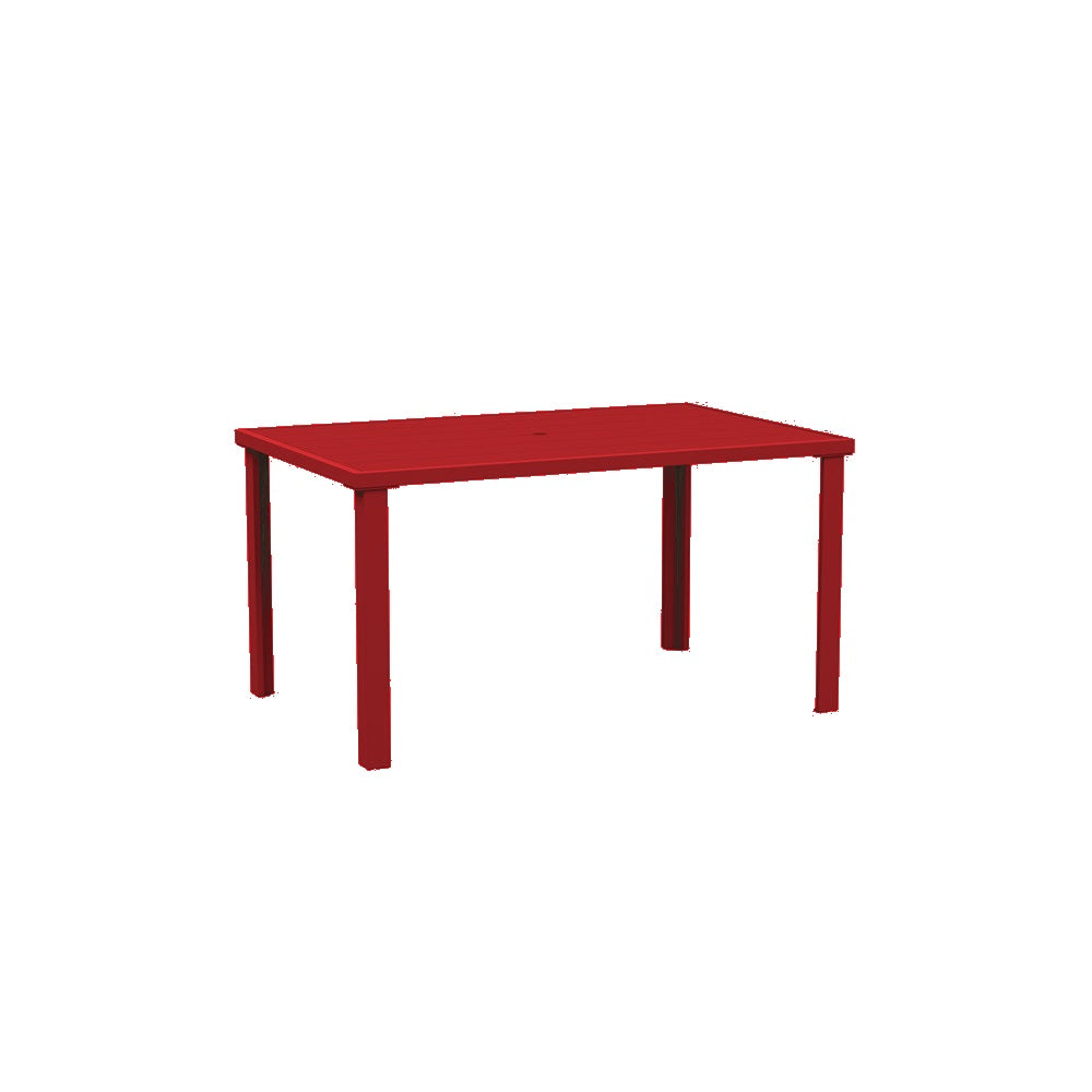Lorna Dining Table Series — Metal Powder Coat — 2 Red — digitally rendered color preview