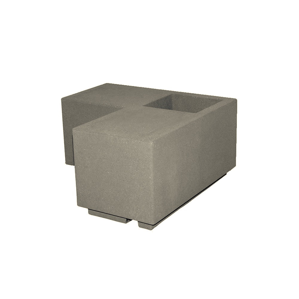 WS119 Concrete Planter with Seat — Acid Wash — A20 White — digitally rendered color preview
