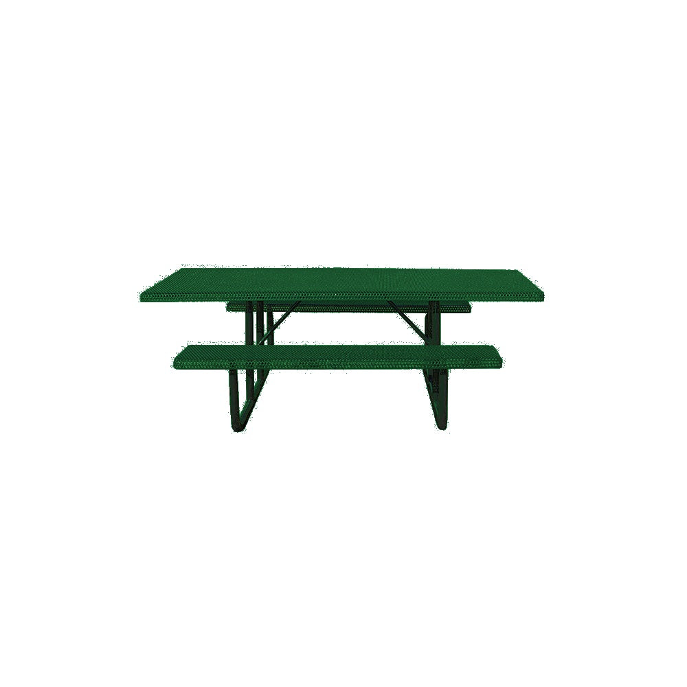 MF1059 8' Portable ADA Compliant Park Picnic Table — Metal Powder Coat — 69 Emerald — digitally rendered color preview