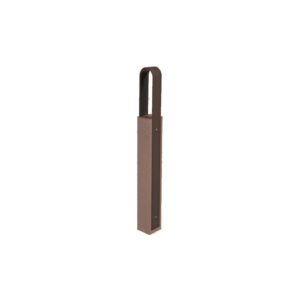 DF6520 Collaboration Vault Bike Bollard - Tall/Rounded — Acid Wash — A25 Brown — digitally rendered color preview