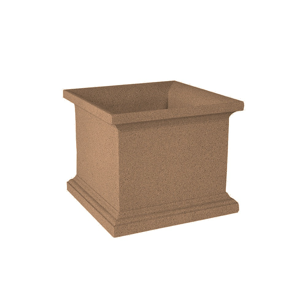 WS440 Square Concrete Planter — Acid Wash — A22 Sand — digitally rendered color preview