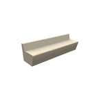 ZB.WL.33 Large Concrete Bench — Weatherstone — W20 White — digitally rendered color preview