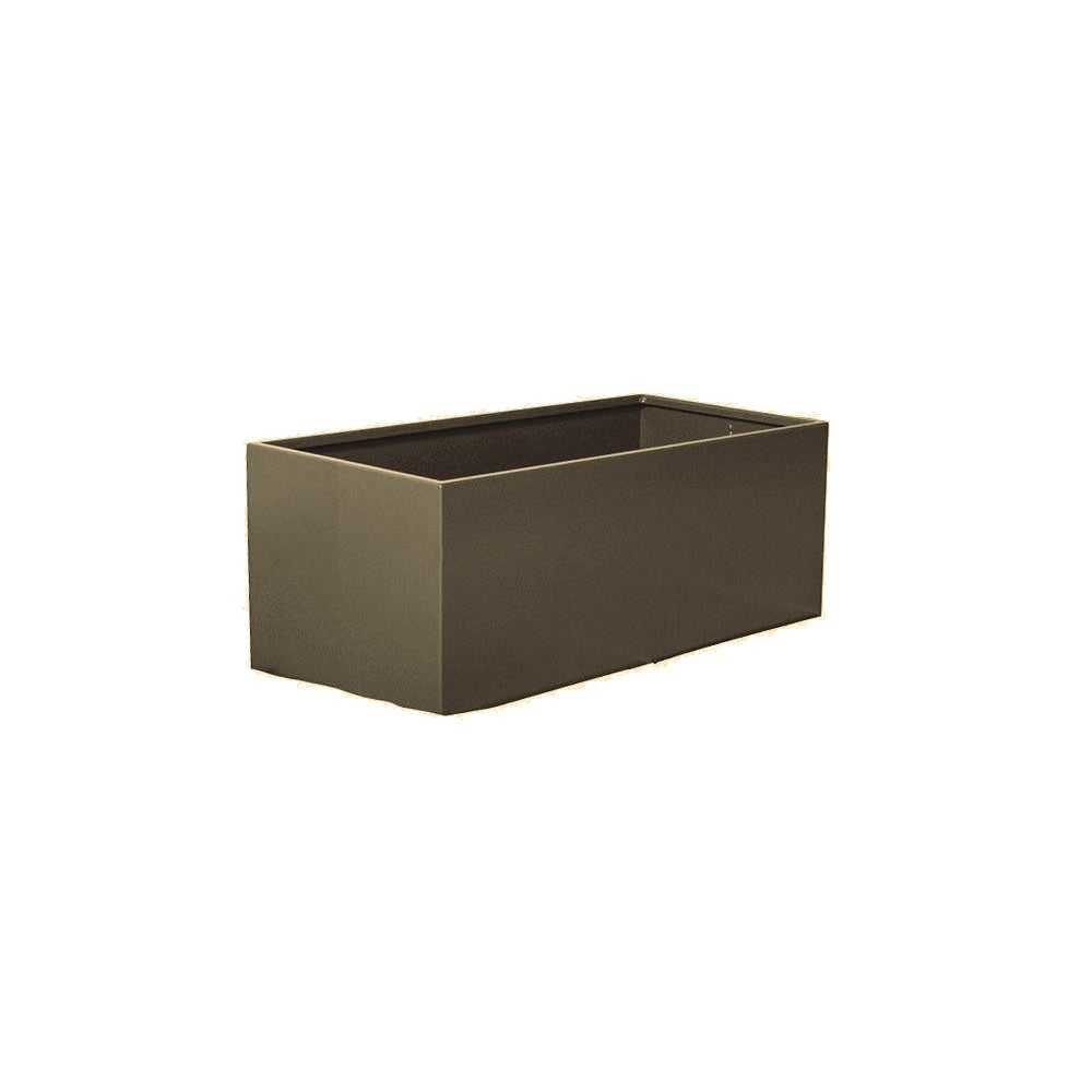 WS513 Aluminum Rectangular Planter — Metal Powder Coat — 7 Sand — digitally rendered color preview