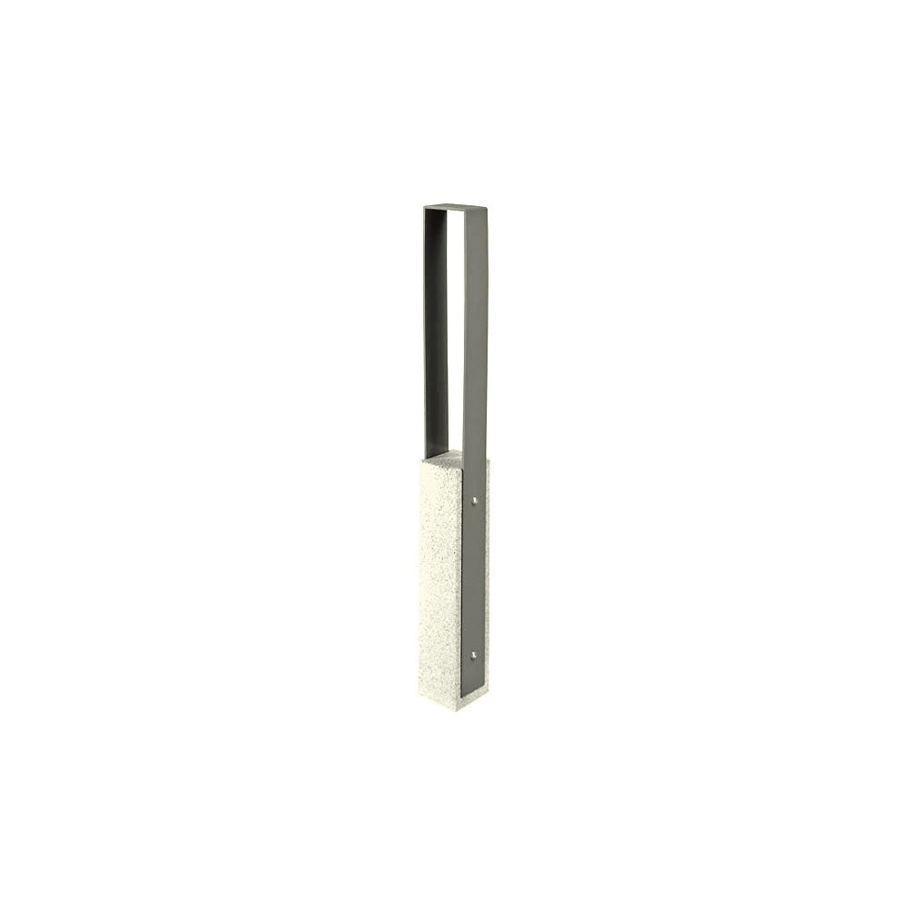 DF6530 Collaboration Vault Bike Bollard - Medium/Square — Weatherstone — W30 Star — digitally rendered color preview