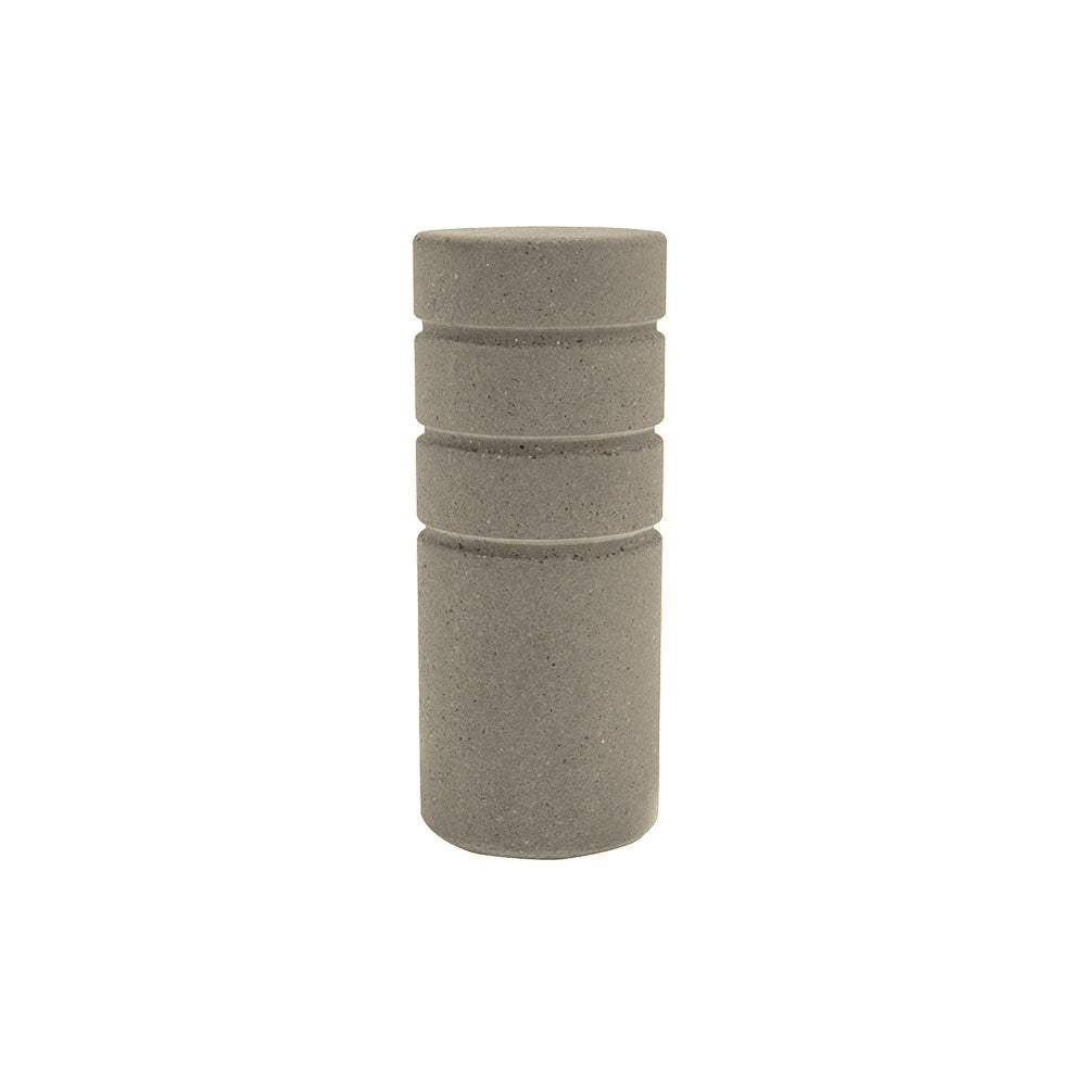 TF6005 Concrete Bollard with 3 Reveal Lines — Weatherstone — W20 White — digitally rendered color preview