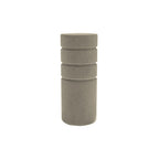 TF6005 Concrete Bollard with 3 Reveal Lines — Weatherstone — W20 White — digitally rendered color preview