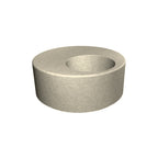 WS113 Concrete Planter with Integral Seat — Acid Wash — A20 White — digitally rendered color preview
