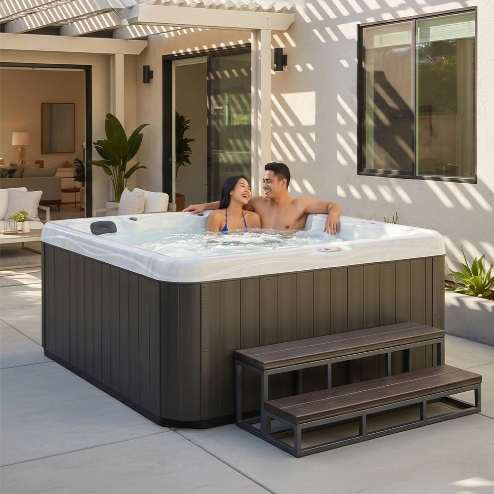 American Spas 84-Inch 18-Jet 6-Person Plug and Play Acrylic Hot Tub with Lounger