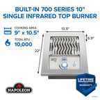 Napoleon Built-In 700 Series Single Infrared Burner BIB10IRPSS