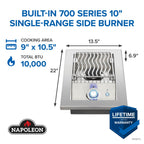 Napoleon Built-In 700 Series Single Range Top Burner BIB10RTPSS