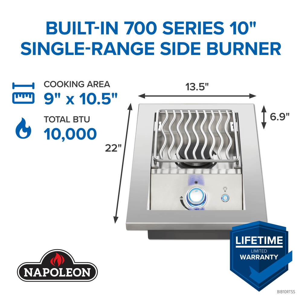 Napoleon Built-In 700 Series Single Range Top Burner BIB10RTPSS