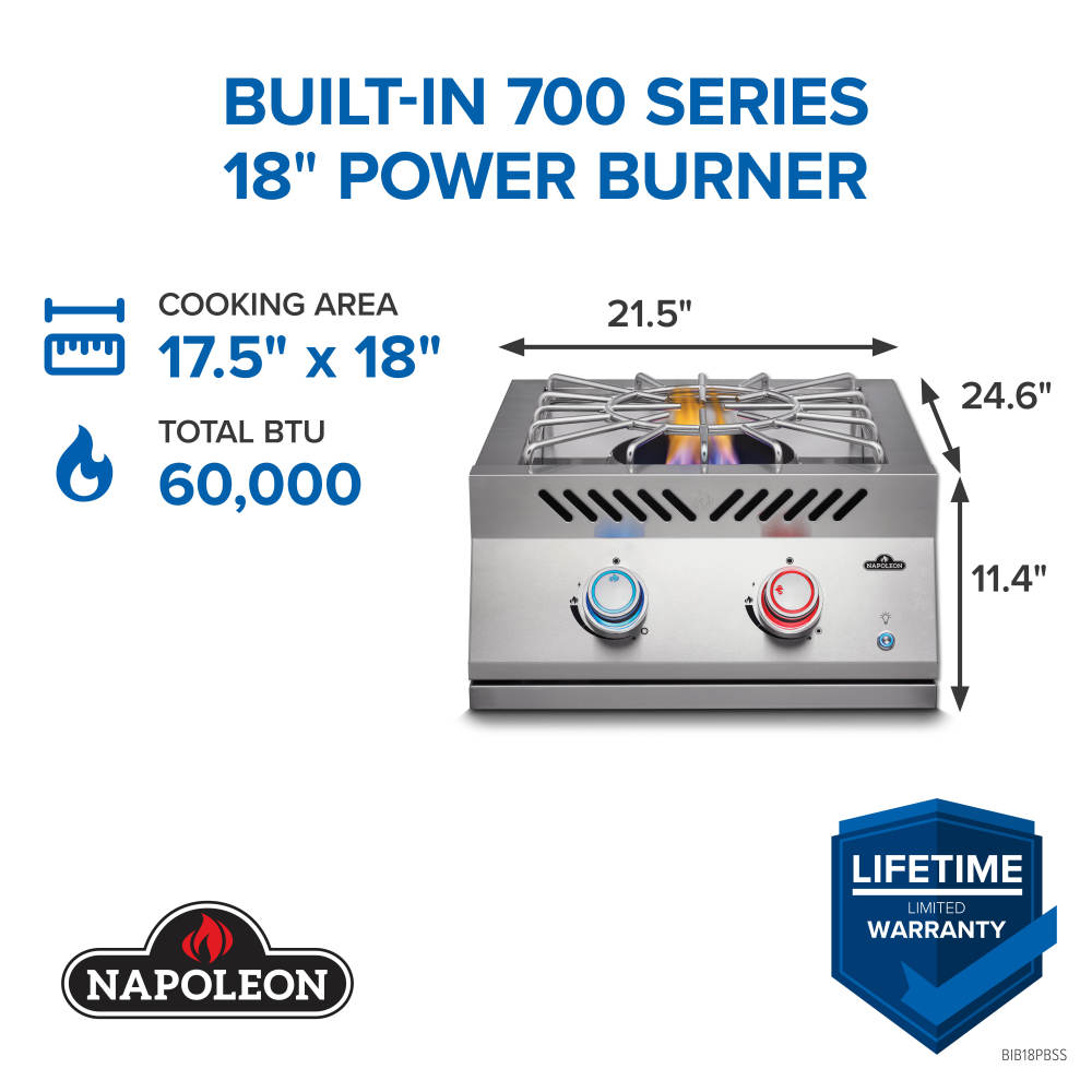Napoleon Built-In 700 Series 18 Power Burner BIB18PBPSS