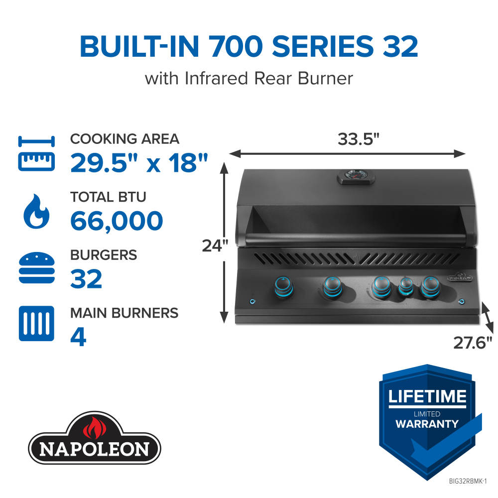 Napoleon Built-In 700 Series 32 Propane Grill BIG32RBPMK-1