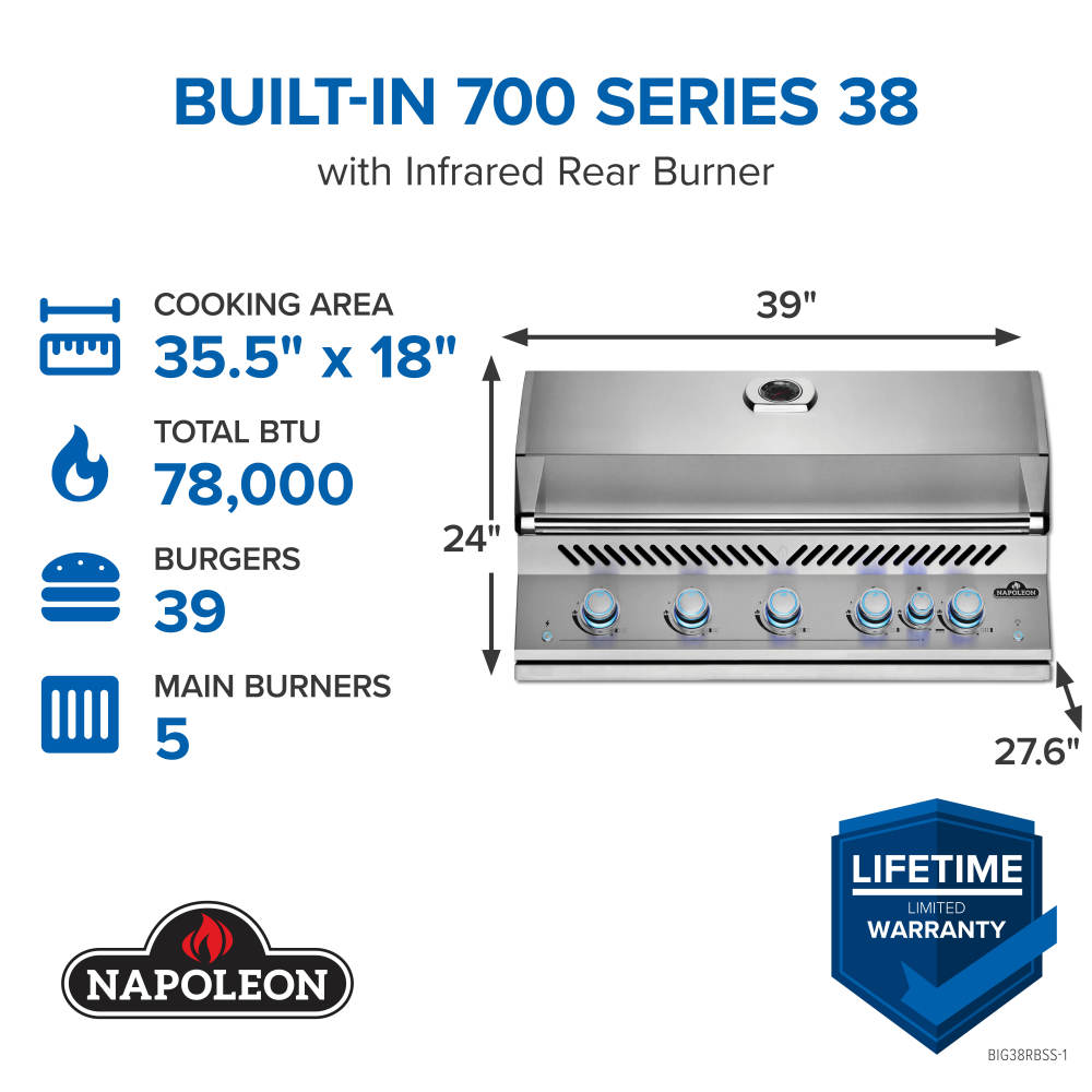 Napoleon Built-In 700 Series BIG38RBPSS-1