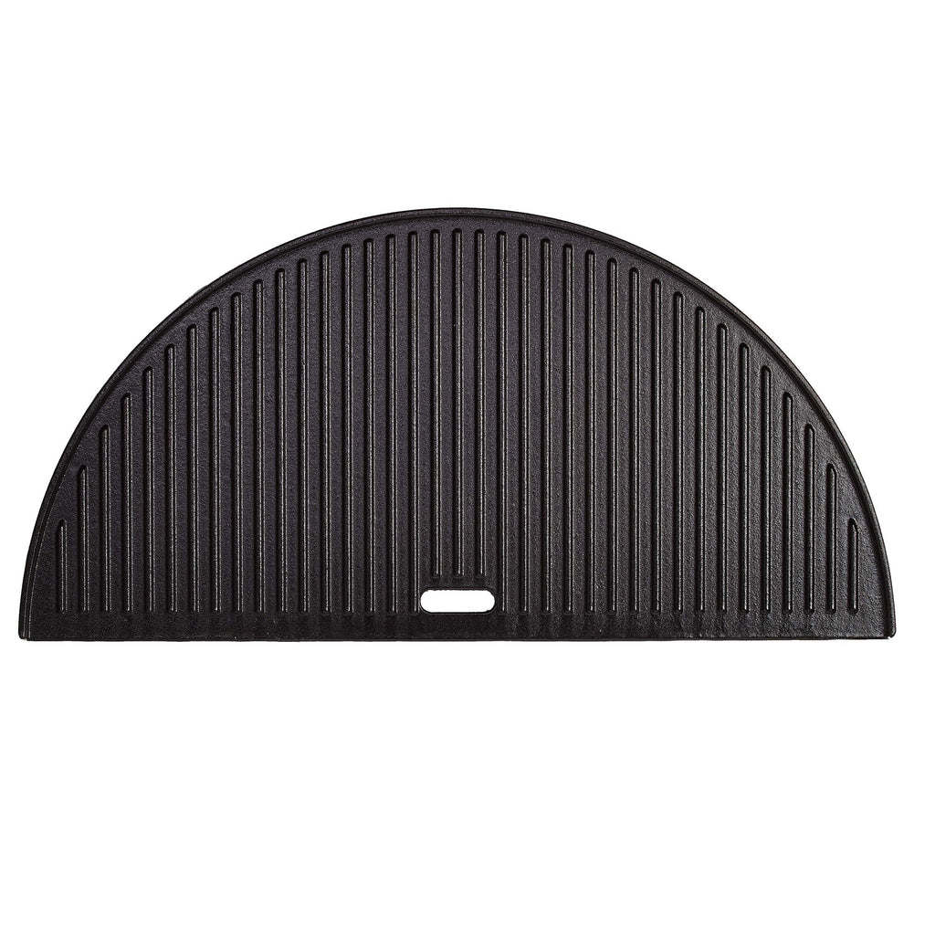 Classic Joe® Half Moon Soapstone, Half Moon Cast Iron Reversible Griddle, and Cover