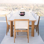 Harbour Outdoor Byron Dining Chair | Premium Teak Outdoor Dining Chair with Woven Seat