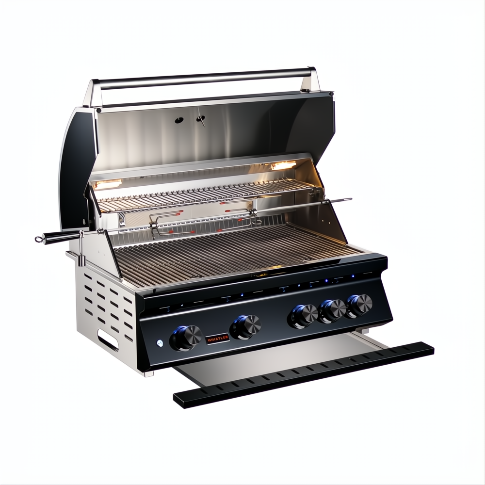 Whistler 34-Inch Black Stainless Steel Built-In 4 Burner Gas Grill
