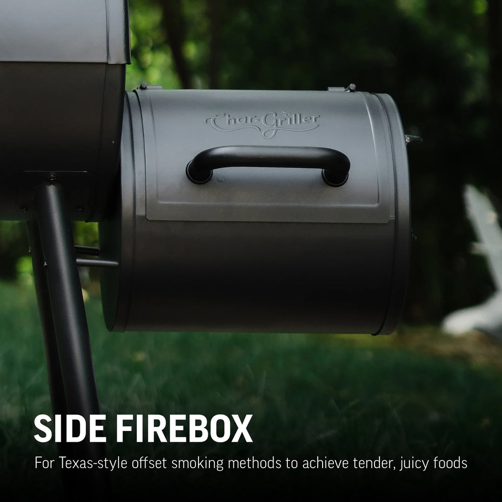 Char-Griller Smokin' Pro Barrel Grill and Offset Smoker 8125