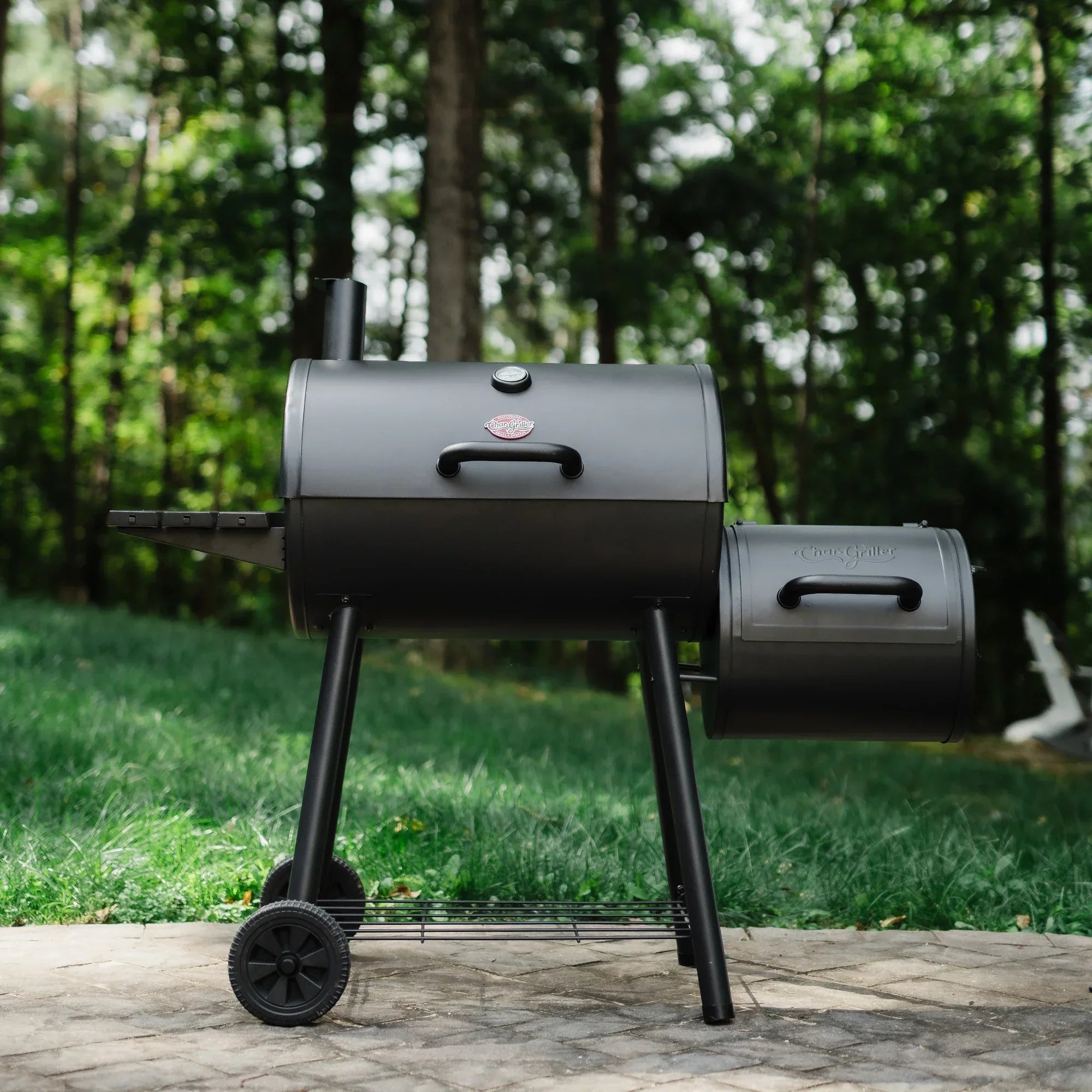 Char-Griller Smokin' Pro Barrel Grill and Offset Smoker 8125