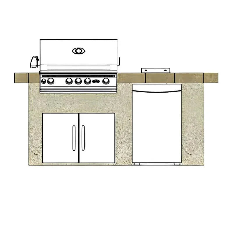 Cal Flame Pacifica Q 7 Ft. BBQ Grill Island BBK701