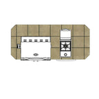 Cal Flame Pacifica Q 7 Ft. BBQ Grill Island BBK701