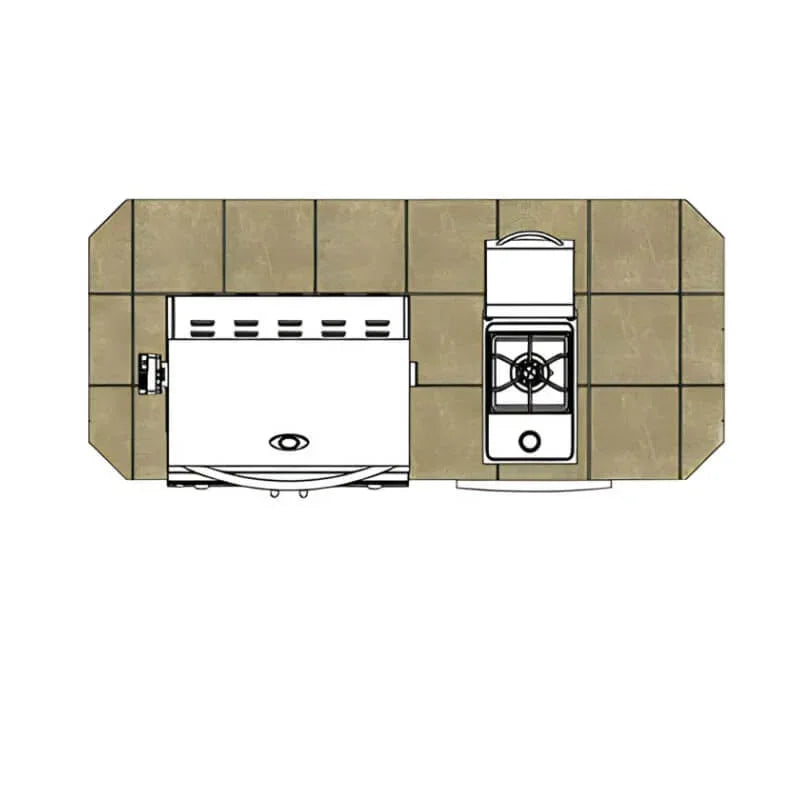 Cal Flame Pacifica Q 7 Ft. BBQ Grill Island BBK701